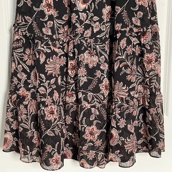 Lost + Wander Black Cream Floral Eclipse Of The Heart Midi Skirt- 35755 - Picture 7 of 10